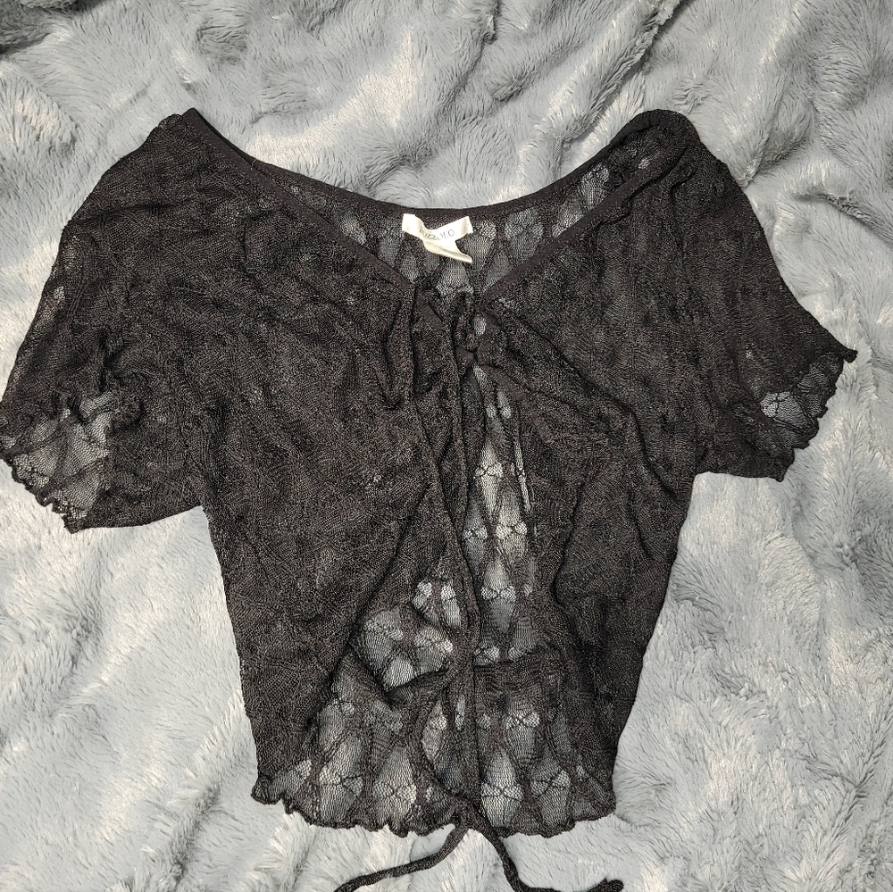 bollozo black blouse size large